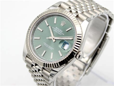 aftermarket rolex datejust dark green dial|rolex 41mm datejust mint dial.